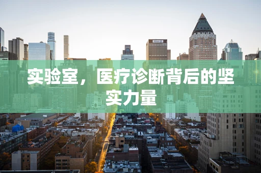 实验室，医疗诊断背后的坚实力量